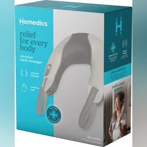 Homedics Vibration Neck Massager - Gray and White NIB Damaged Box